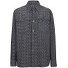 Jacquard monogram denim shirt