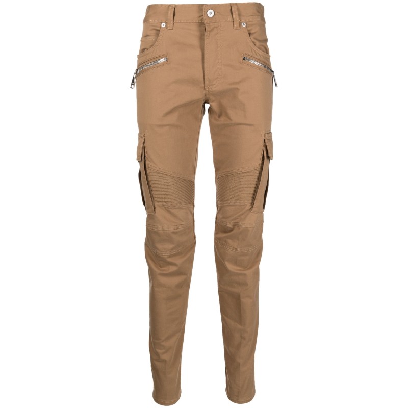 Tapered cotton cargo pants