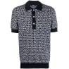 Monogram wool & linen polo