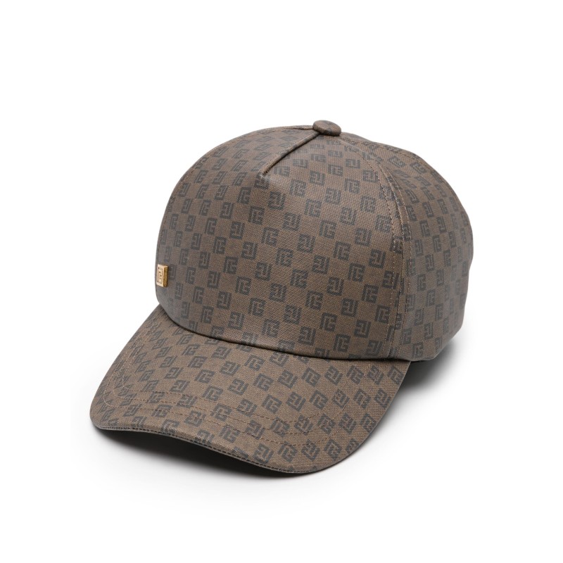 Monogram coated canvas cap