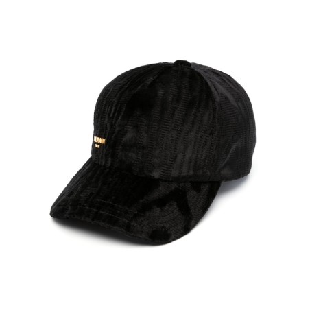 Moire velvet&gold letters cap