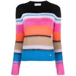 Pull mohair brosse raye