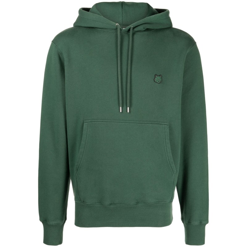 Tonal fox head patch hoodie