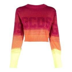 Lurex degradé cropped sweater