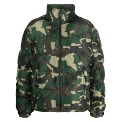 Nylon camo puffer