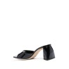 Romy black leather mules