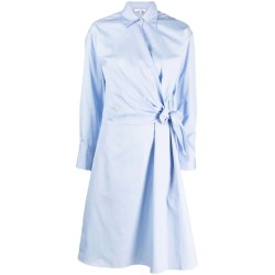 Long sleeve wrap shirt dress