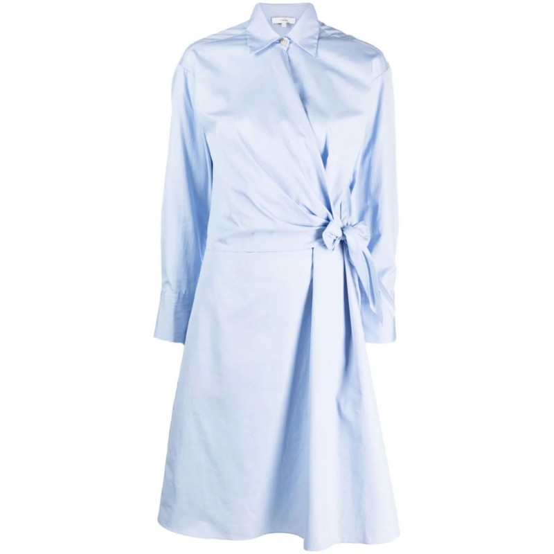 Long sleeve wrap shirt dress