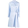 Long sleeve wrap shirt dress