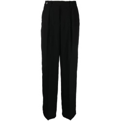 Wide leg crepe trousers