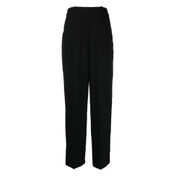 Wide leg crepe trousers