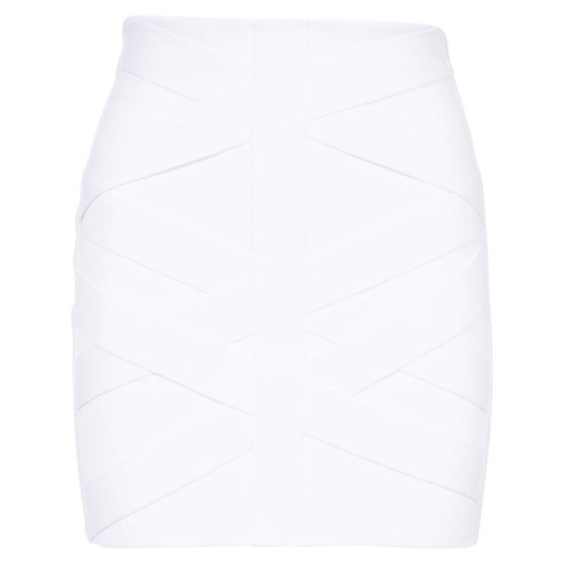 BANDAGE KNITTED SHORT SKIRT