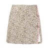 Metallic boucle mini skirt