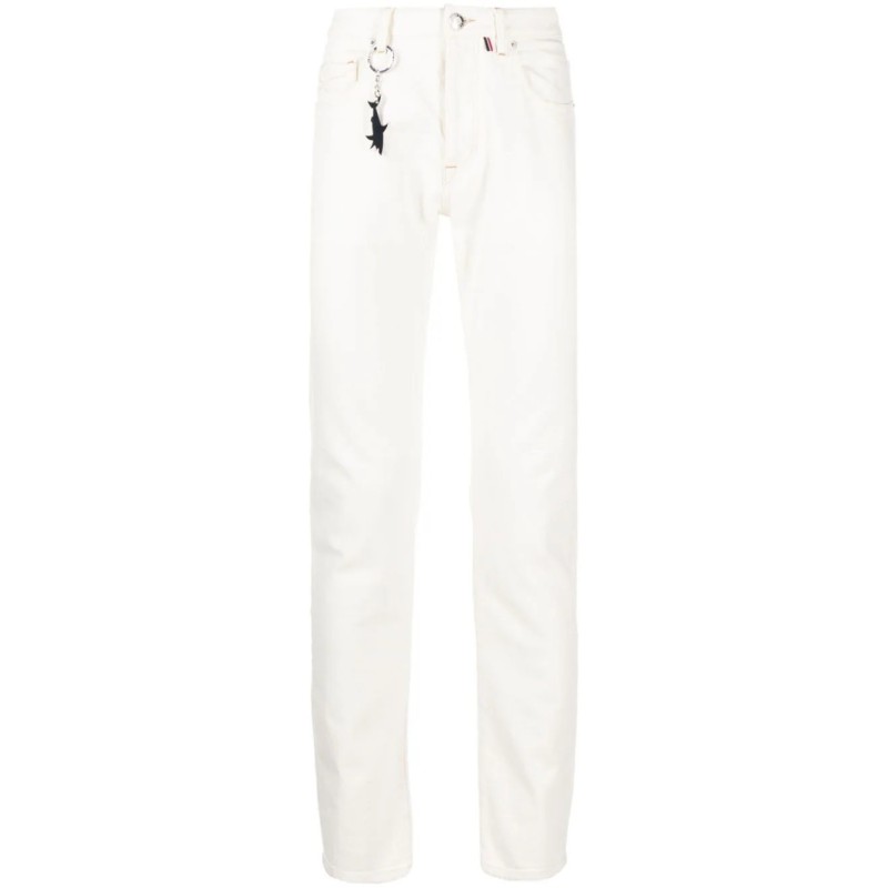 White rivet 5 pockets jeans