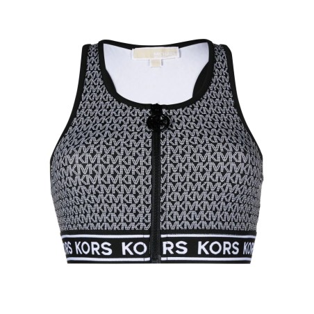 MK logo zip up bra