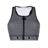 MK logo zip up bra