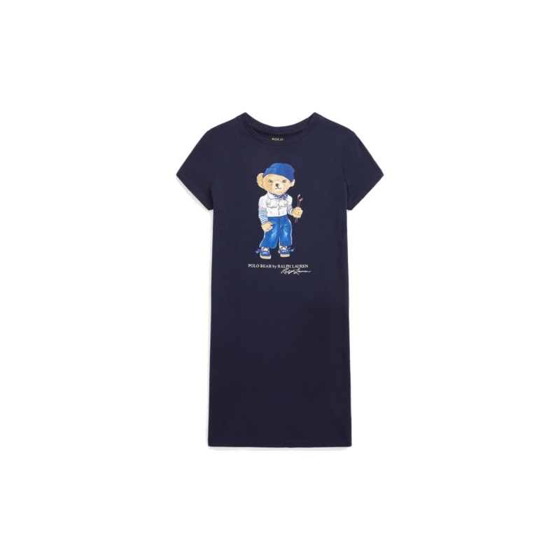 Polo bear jersey dress (7-16)