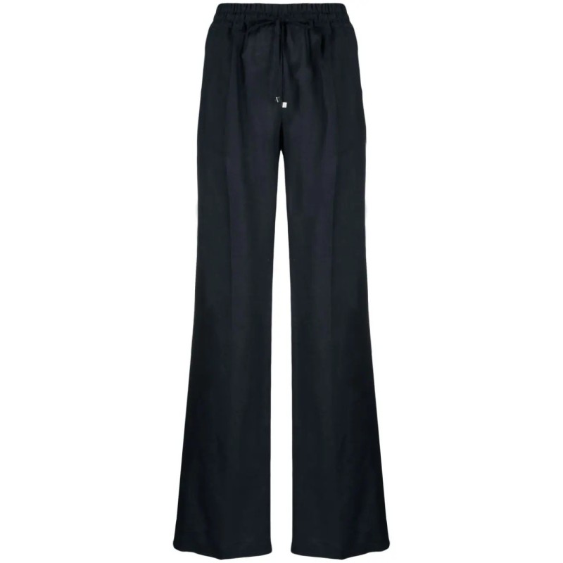 High waist wide leg trousers