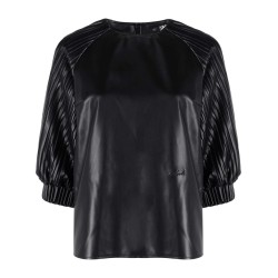 FAUX LEATHER TOP