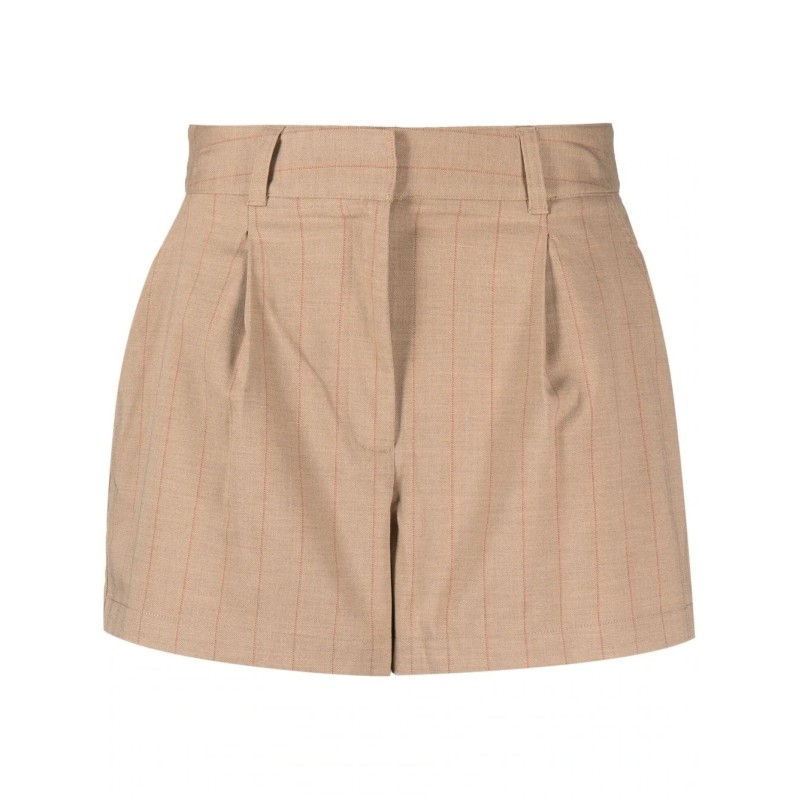 Pinstripe roll hem shorts