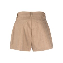 Pinstripe roll hem shorts