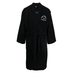 Unisex address logo bathrobe