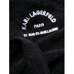 Unisex address logo bathrobe