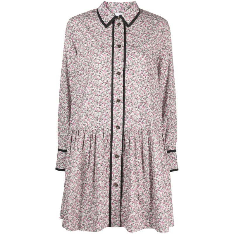 Printed mini shirt dress