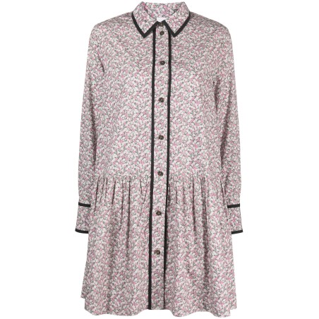 Printed mini shirt dress