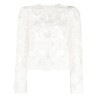 White 3d cotton lace top