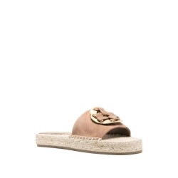 Double t espadrille slide