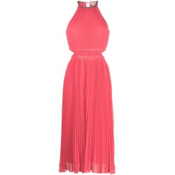 Pleated cutout dress