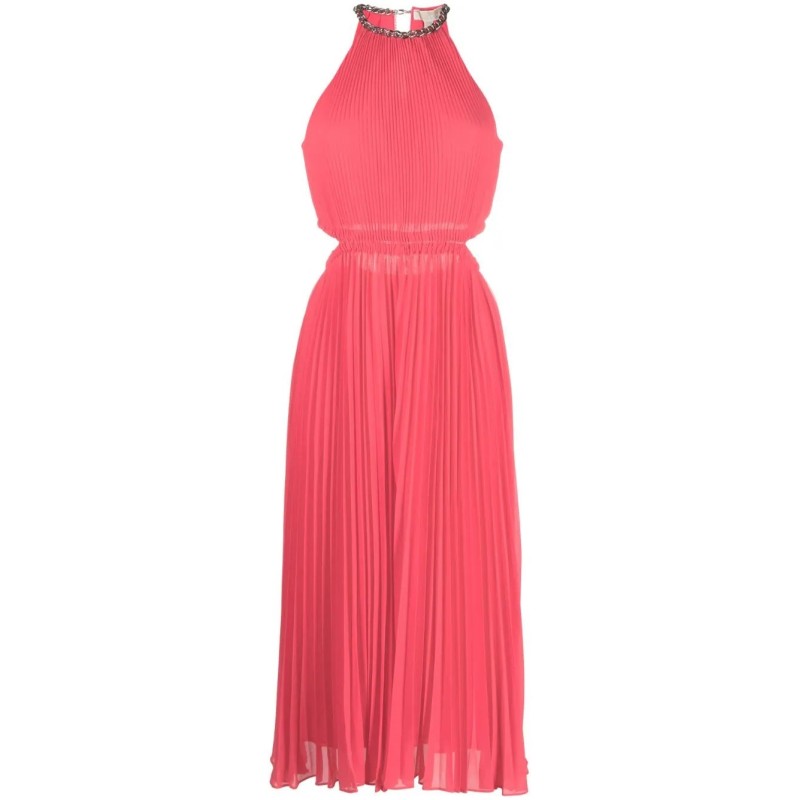 Pleated cutout dress