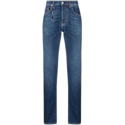 Red rivet 5 pockets jeans