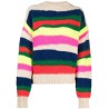 Multicolor waved crewneck