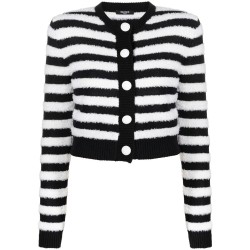 Fluffy stripes cardigan