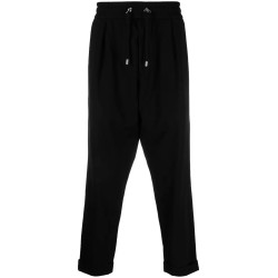 Low crotch elastic belted pant