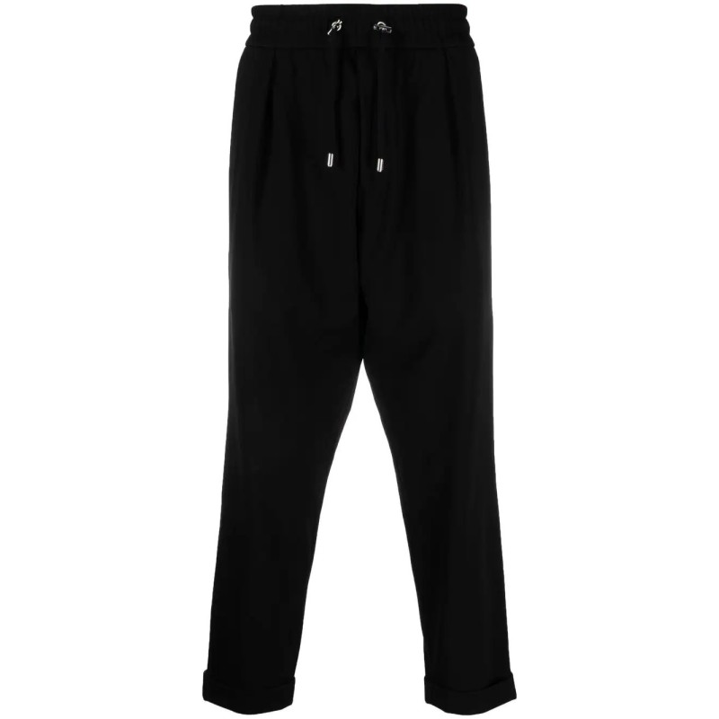 Low crotch elastic belted pant