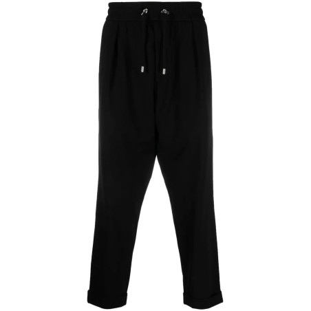 Low crotch elastic belted pant