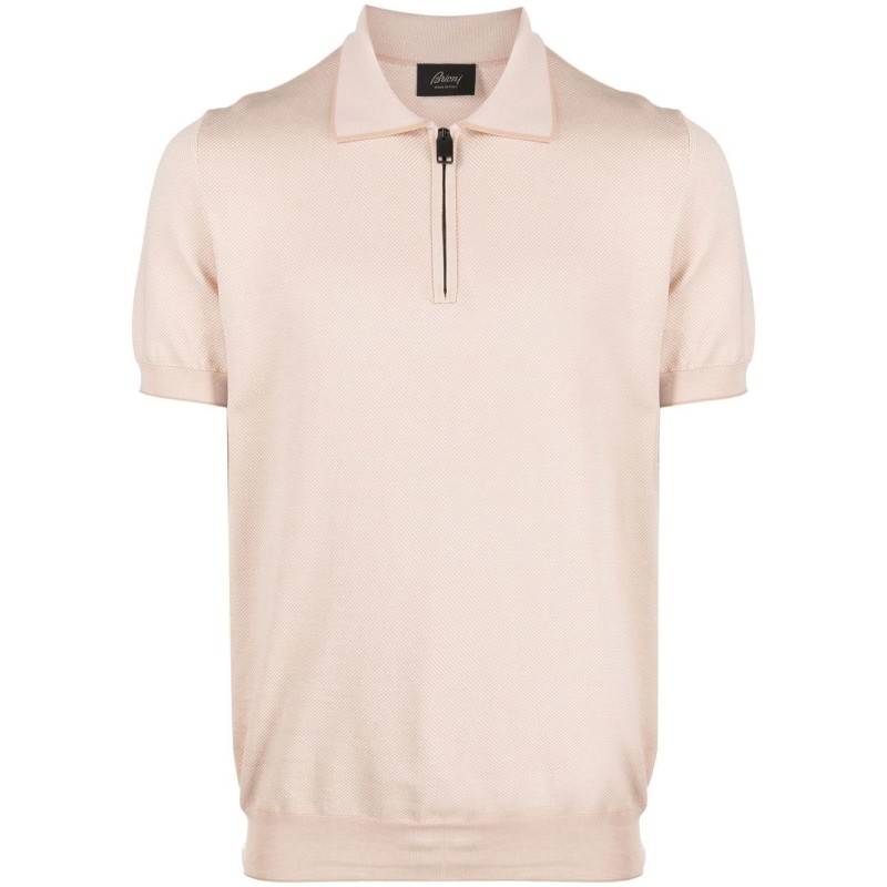 Knit polo with zip