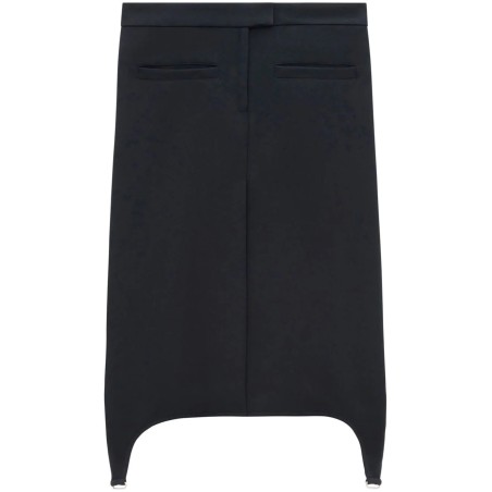 Twill suspenders mini skirt