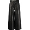 Leather cropped pants