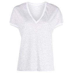 V neck t-shirt with piping