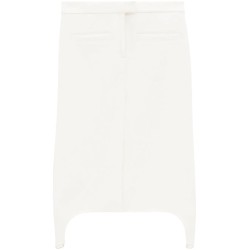 Twill suspenders mini skirt