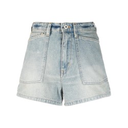 Stone bleach dirty denim short