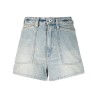 Stone bleach dirty denim short