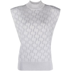 Monogram jacquard knit top