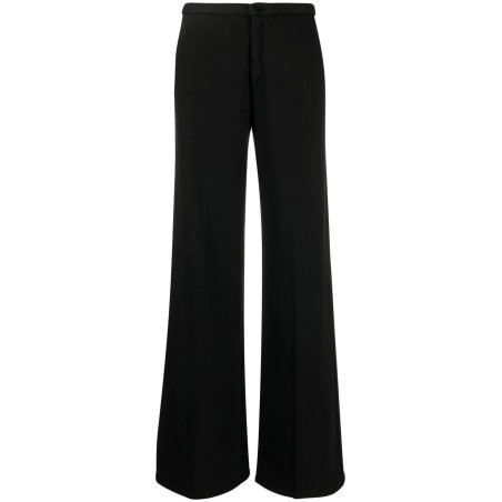 Diagonal fleece wide pants