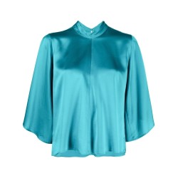 Heavy silk petal sleeves top