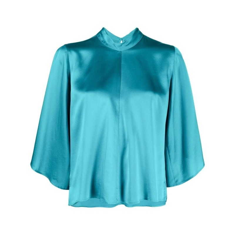 Heavy silk petal sleeves top